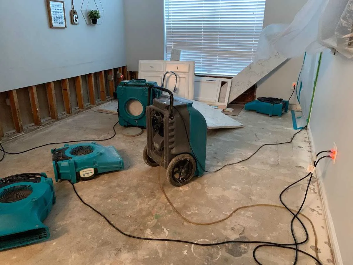 Dehumidifier in flood-cut room for Water Extraction & Removal in Birmingham